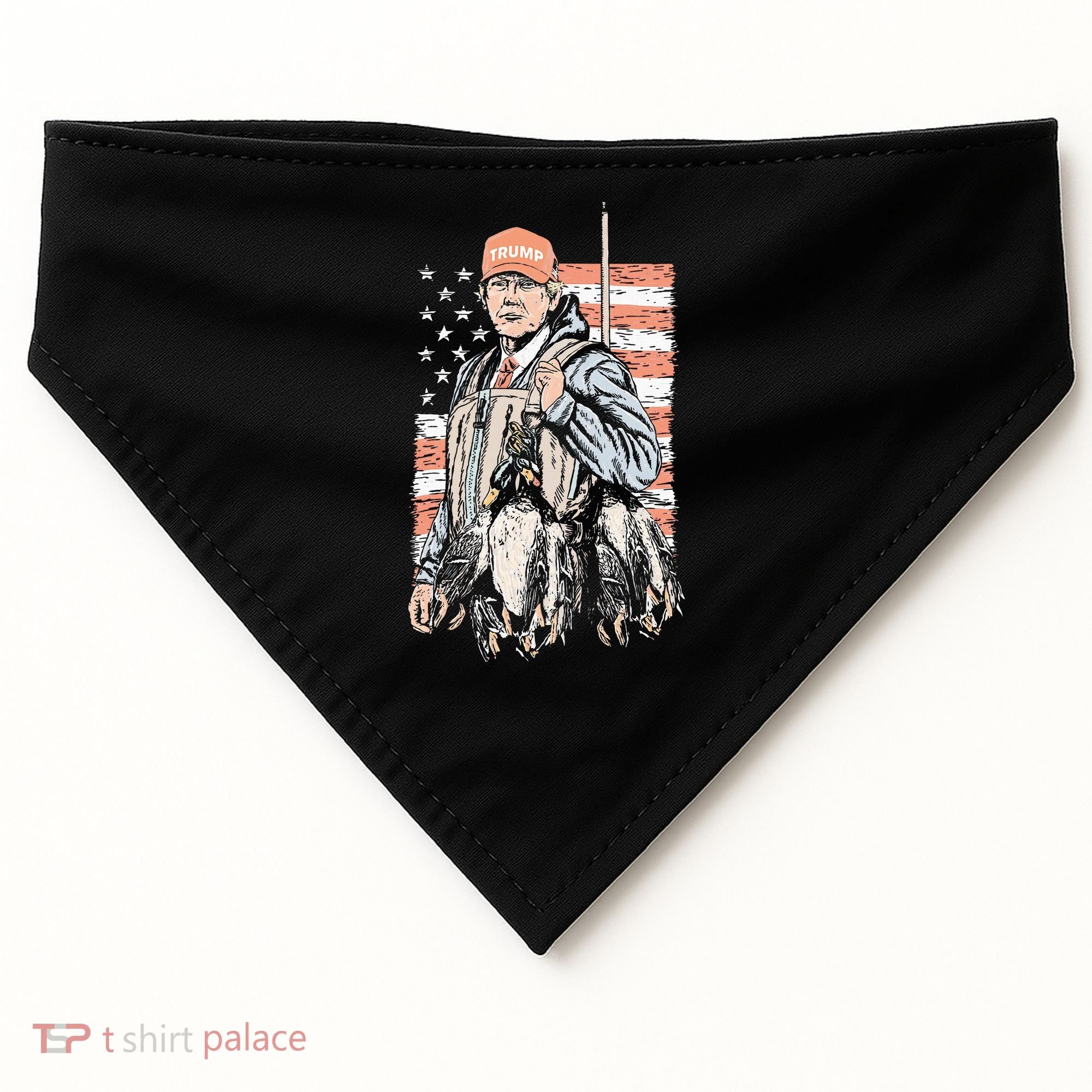 Duck Hunting Trump Camo Hello Hunting Season USA-Made Doggie Bandana