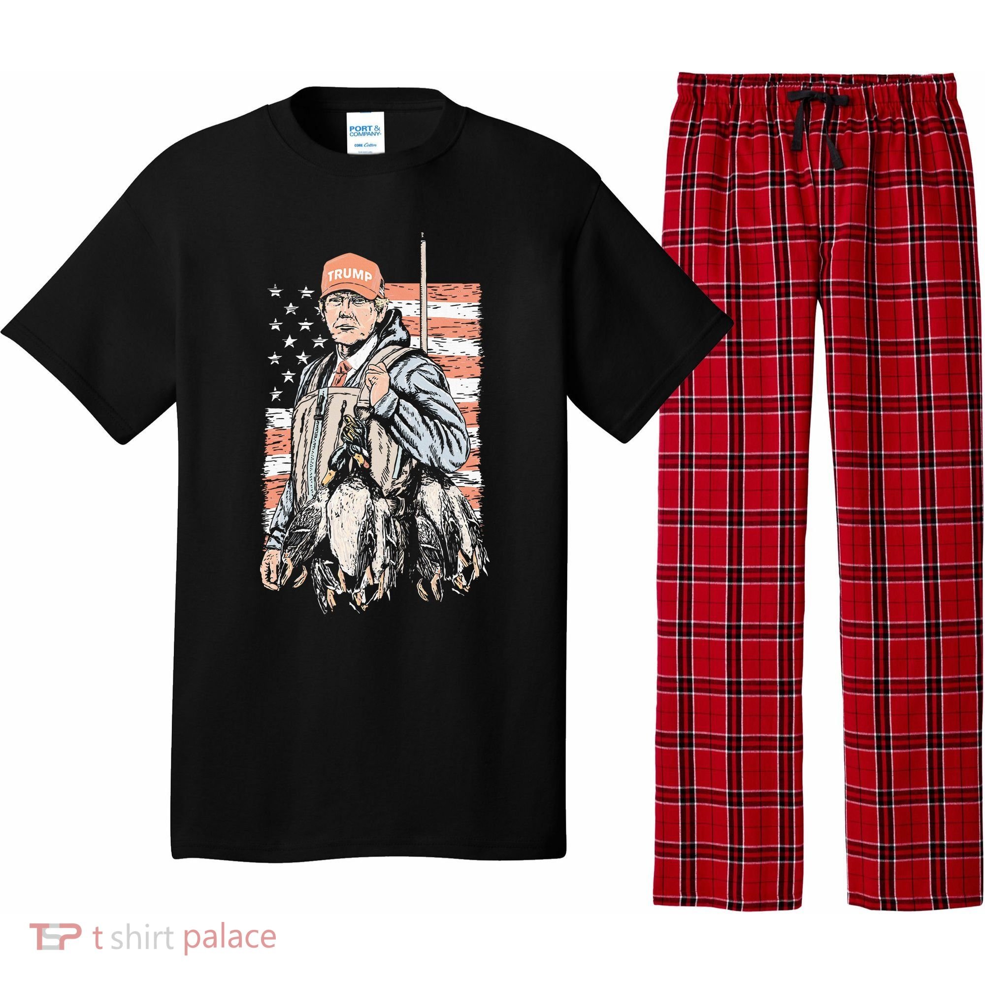 Duck Hunting Trump Camo Hello Hunting Season Pajama Set