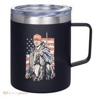 Duck Hunting Trump Camo Hello Hunting Season 12oz Stainless Steel Coffee Mug thumb 0