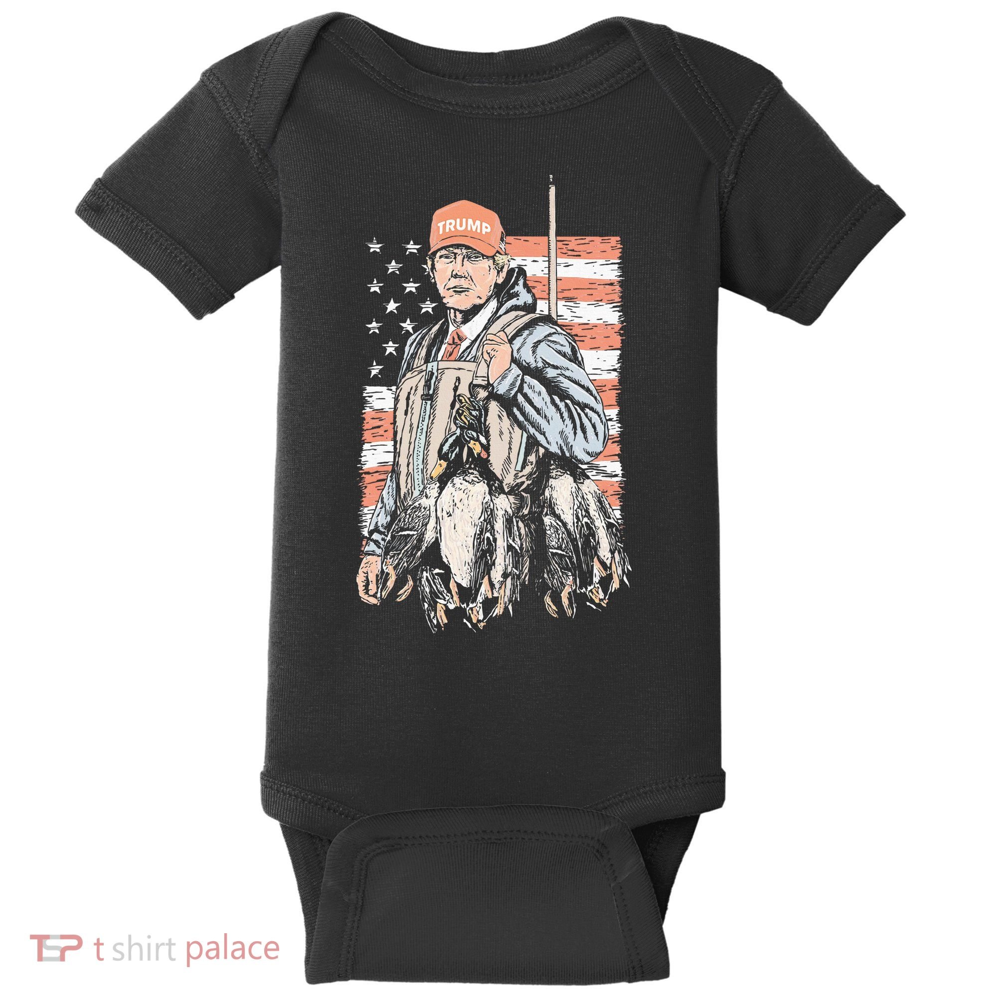 Duck Hunting Trump Camo Hello Hunting Season Baby Bodysuit