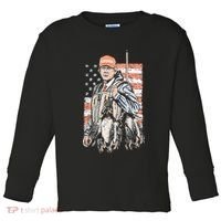Duck Hunting Trump Camo Hello Hunting Season Toddler Long Sleeve Shirt thumb 0