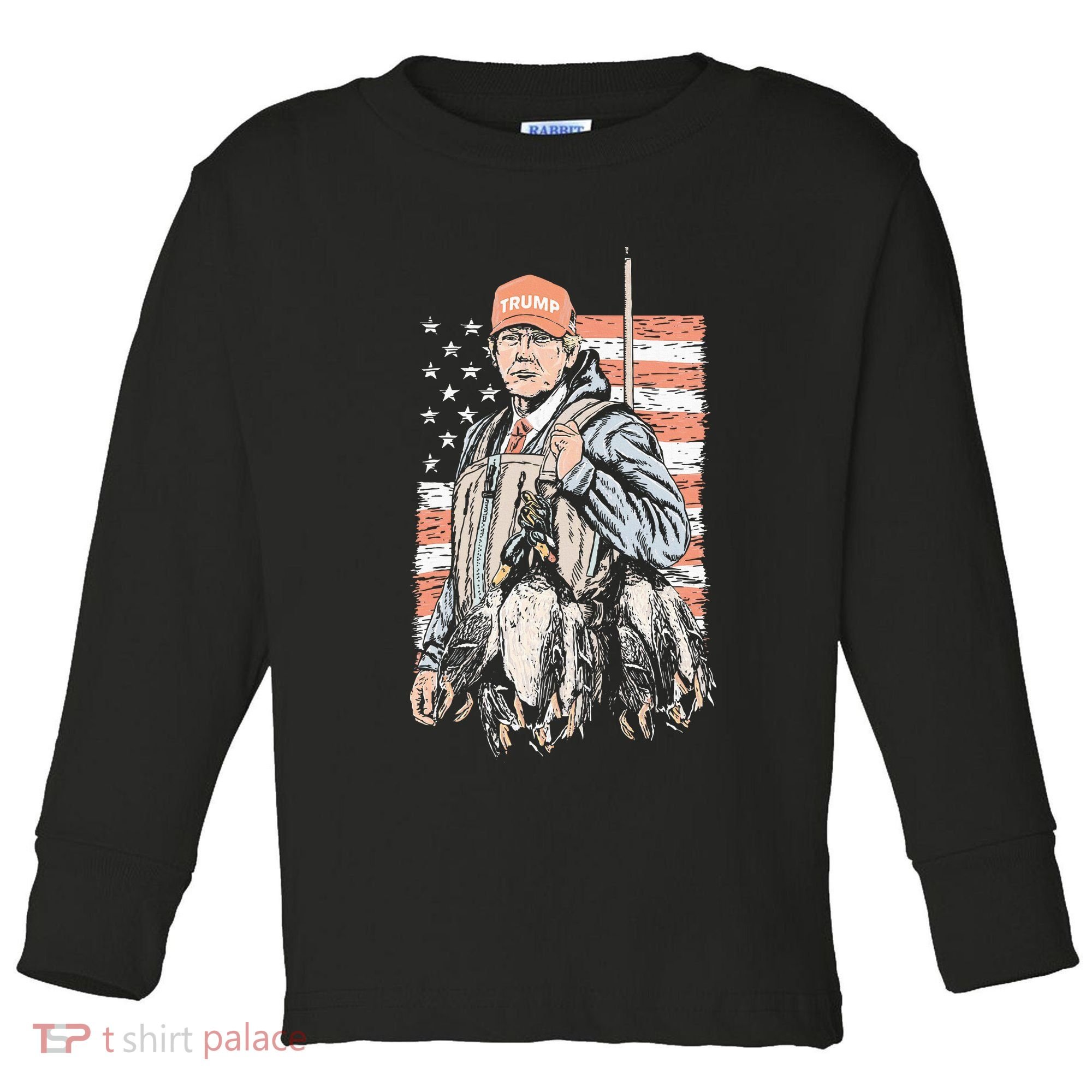 Duck Hunting Trump Camo Hello Hunting Season Toddler Long Sleeve Shirt