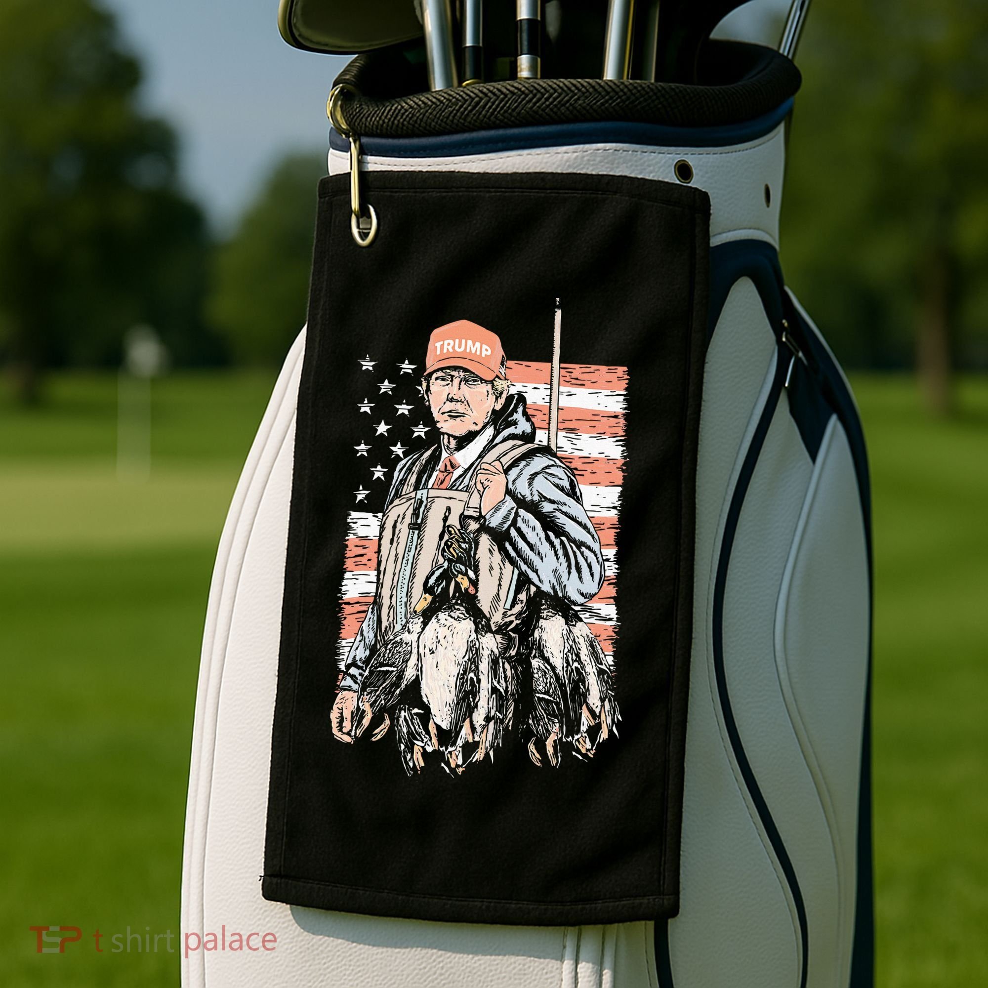 Duck Hunting Trump Camo Hello Hunting Season Golf Towel