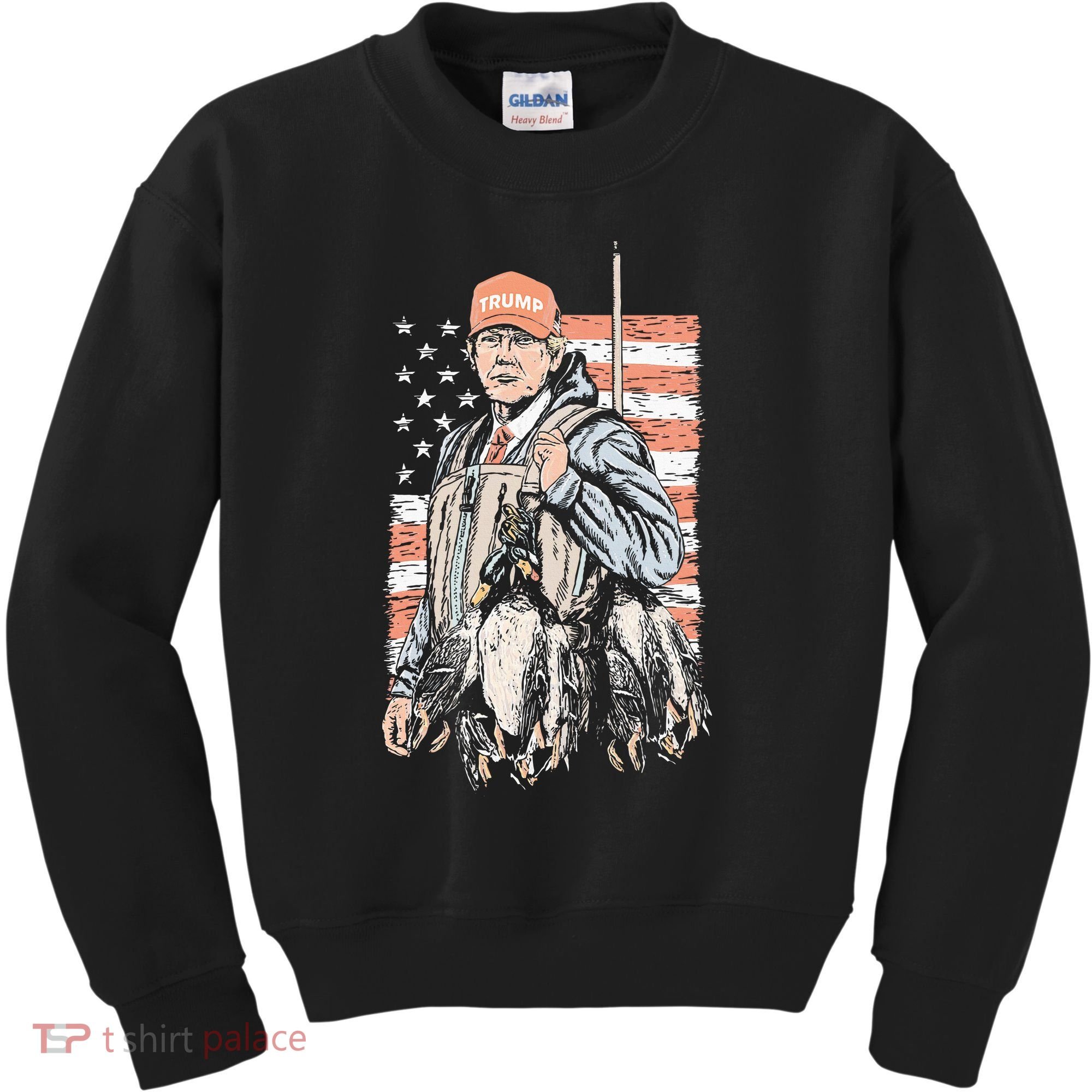 Duck Hunting Trump Camo Hello Hunting Season Kids Sweatshirt