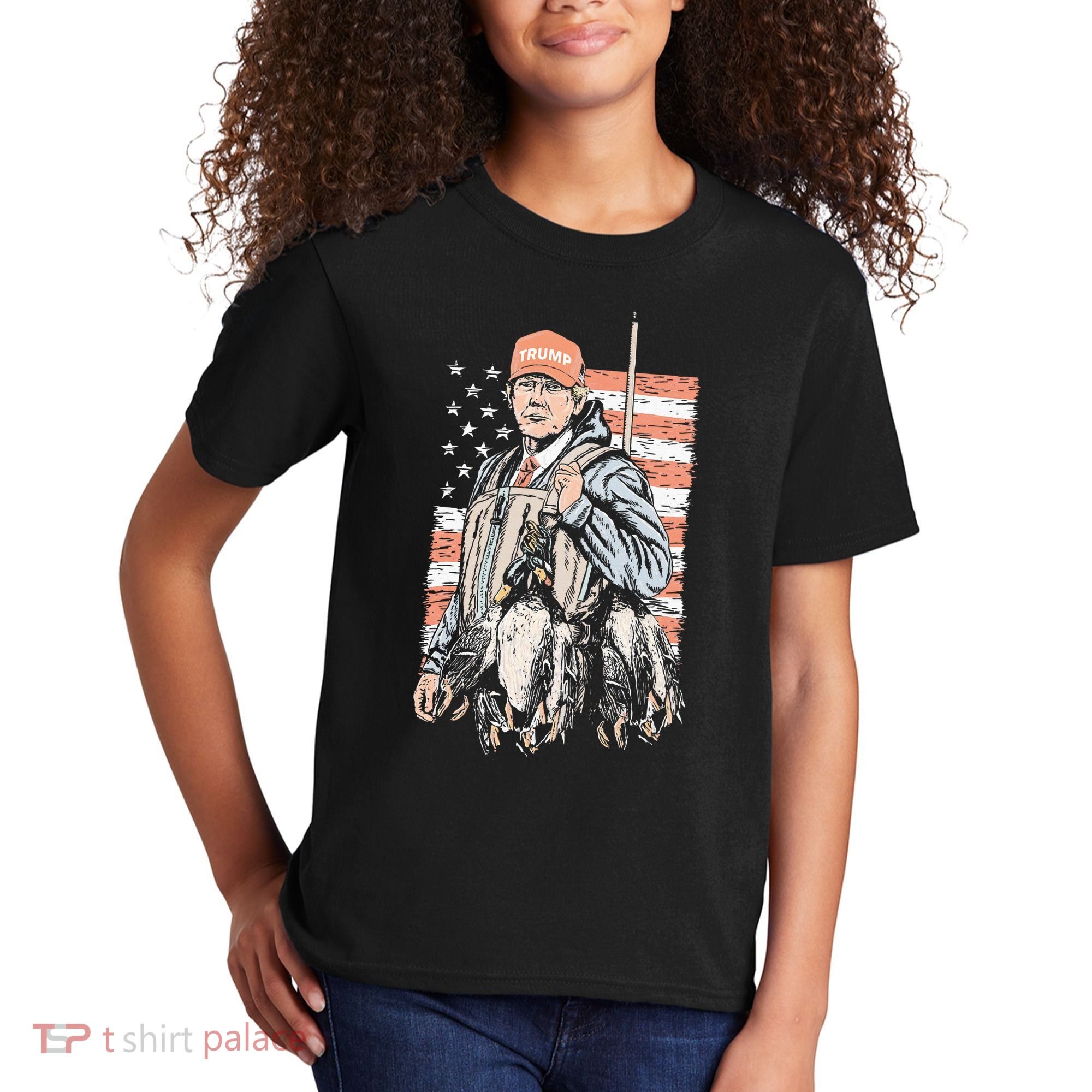 Duck Hunting Trump Camo Hello Hunting Season Kids T-Shirt