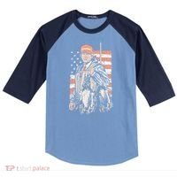 Duck Hunting Trump Camo Hello Hunting Season Raglan Baseball Sleeve Shirt thumb 0