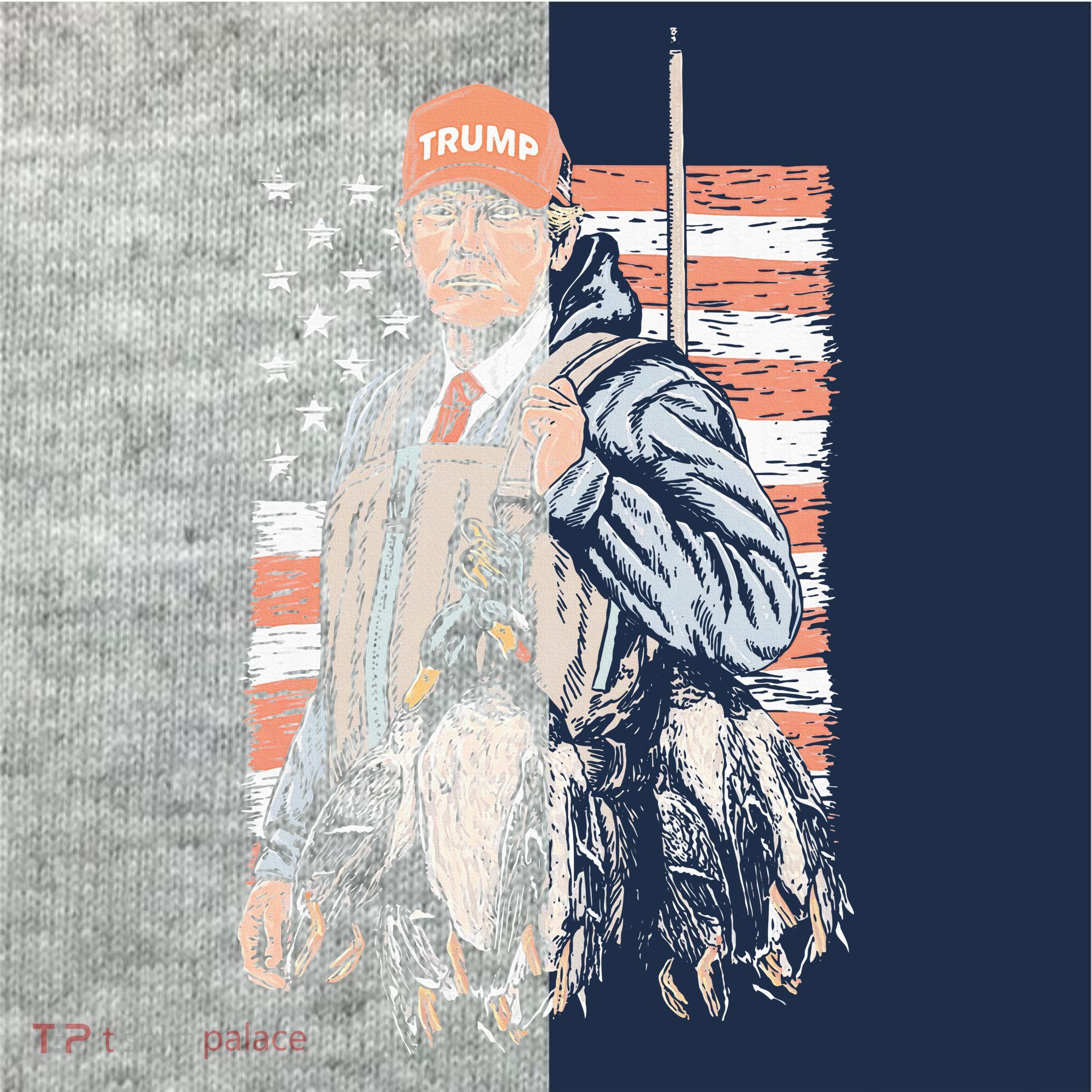 Duck Hunting Trump Camo Hello Hunting Season Kids Colorblock Raglan Jersey