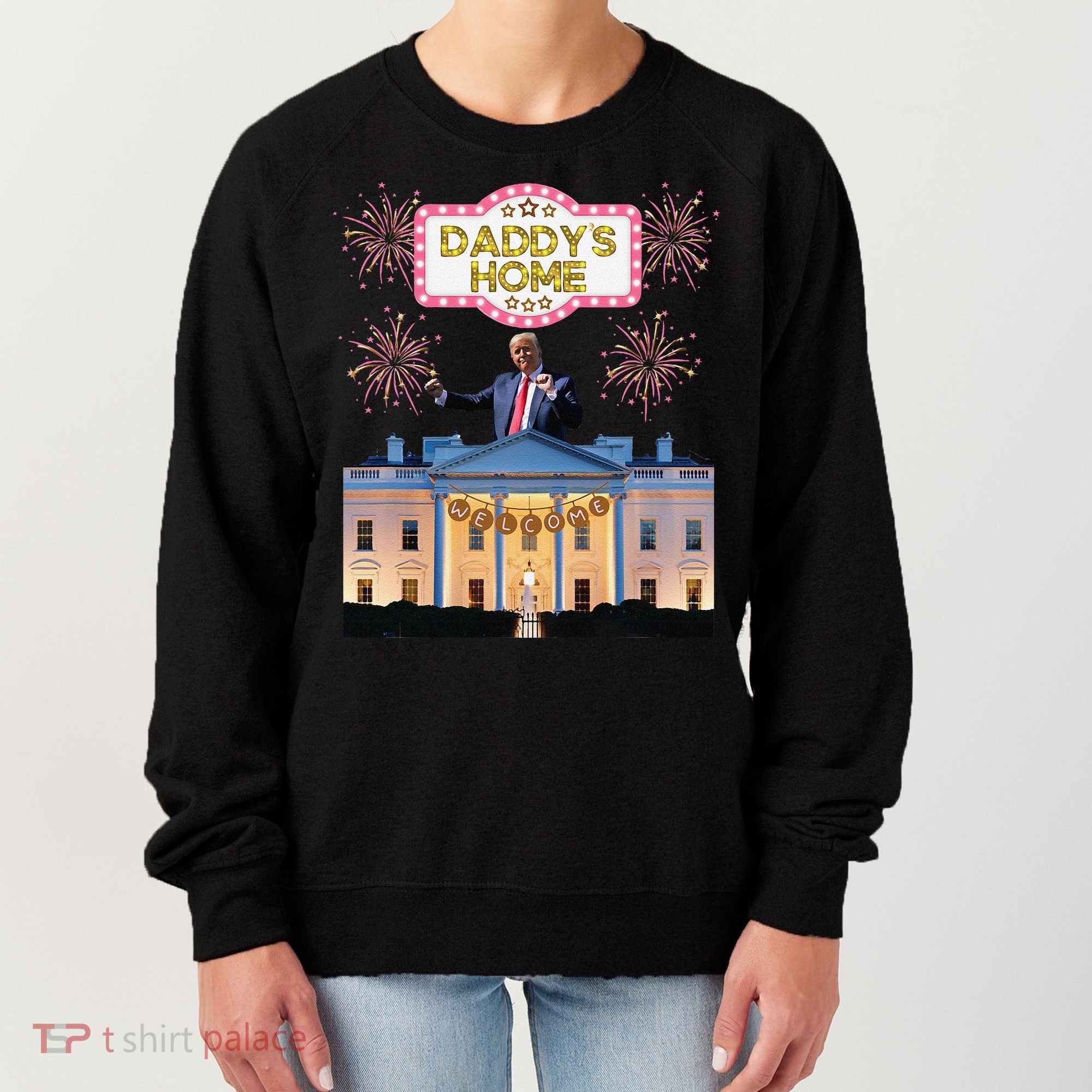 DaddyS Home Trump Dancing Celebrate Winner Maga Sequel Women's Sweatshirt