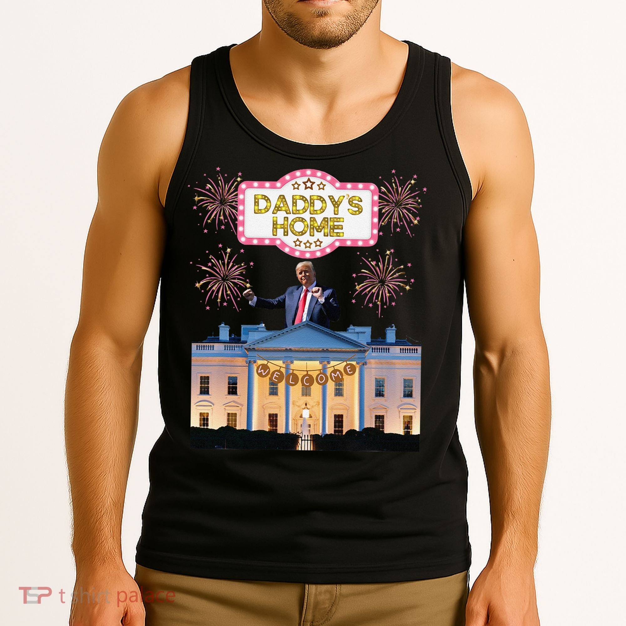 DaddyS Home Trump Dancing Celebrate Winner Maga Sequel Tank Top
