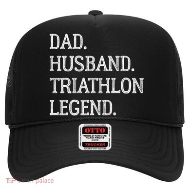 Dad Husband Triathlon Legend Vintage Triathlon Dad Gift Hat