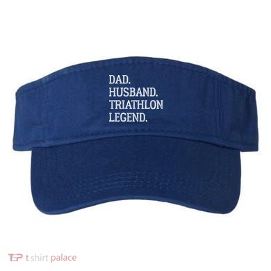 Dad Husband Triathlon Legend Vintage Triathlon Dad Gift Visor