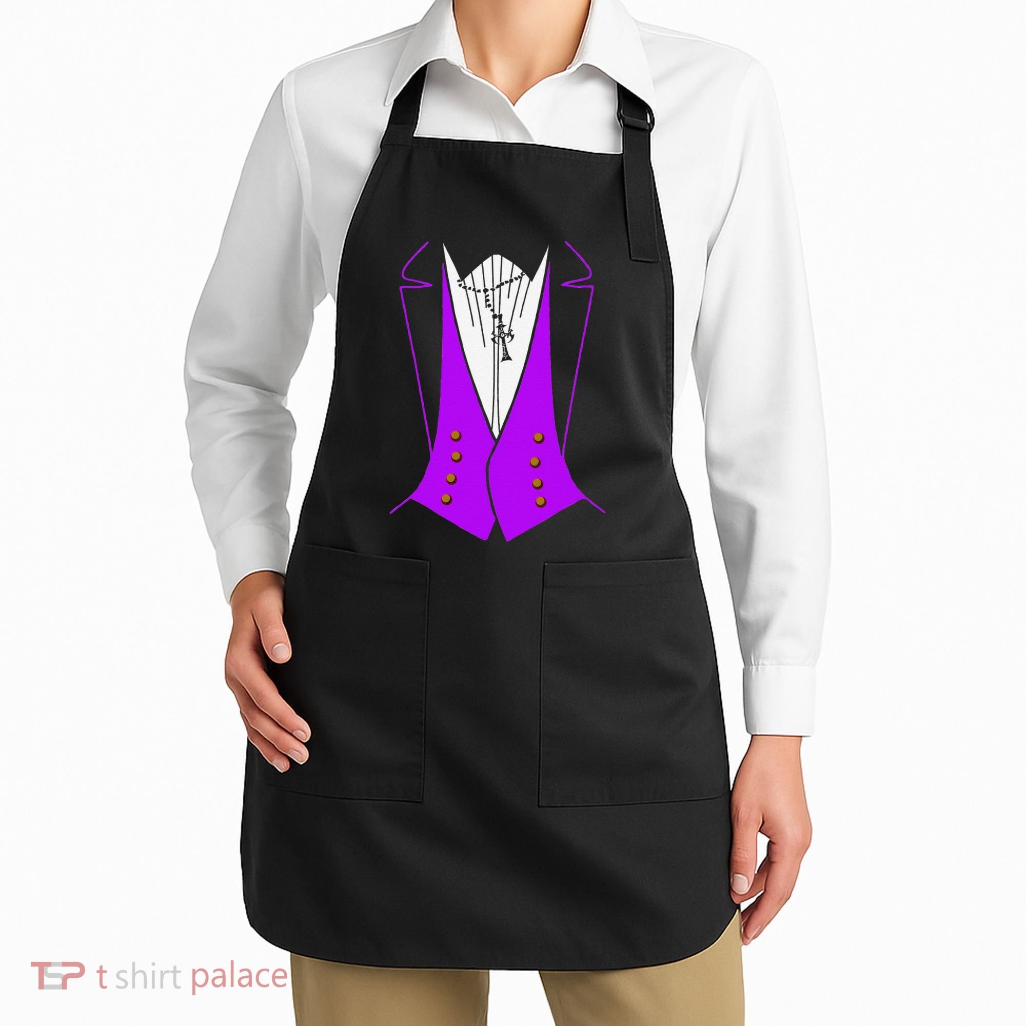 Dracula Halloween Tuxedo Costume Funny Party Apron