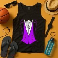 Dracula Halloween Tuxedo Costume Funny Party Tank Top thumb 4