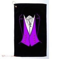 Dracula Halloween Tuxedo Costume Funny Party Golf Towel thumb 0