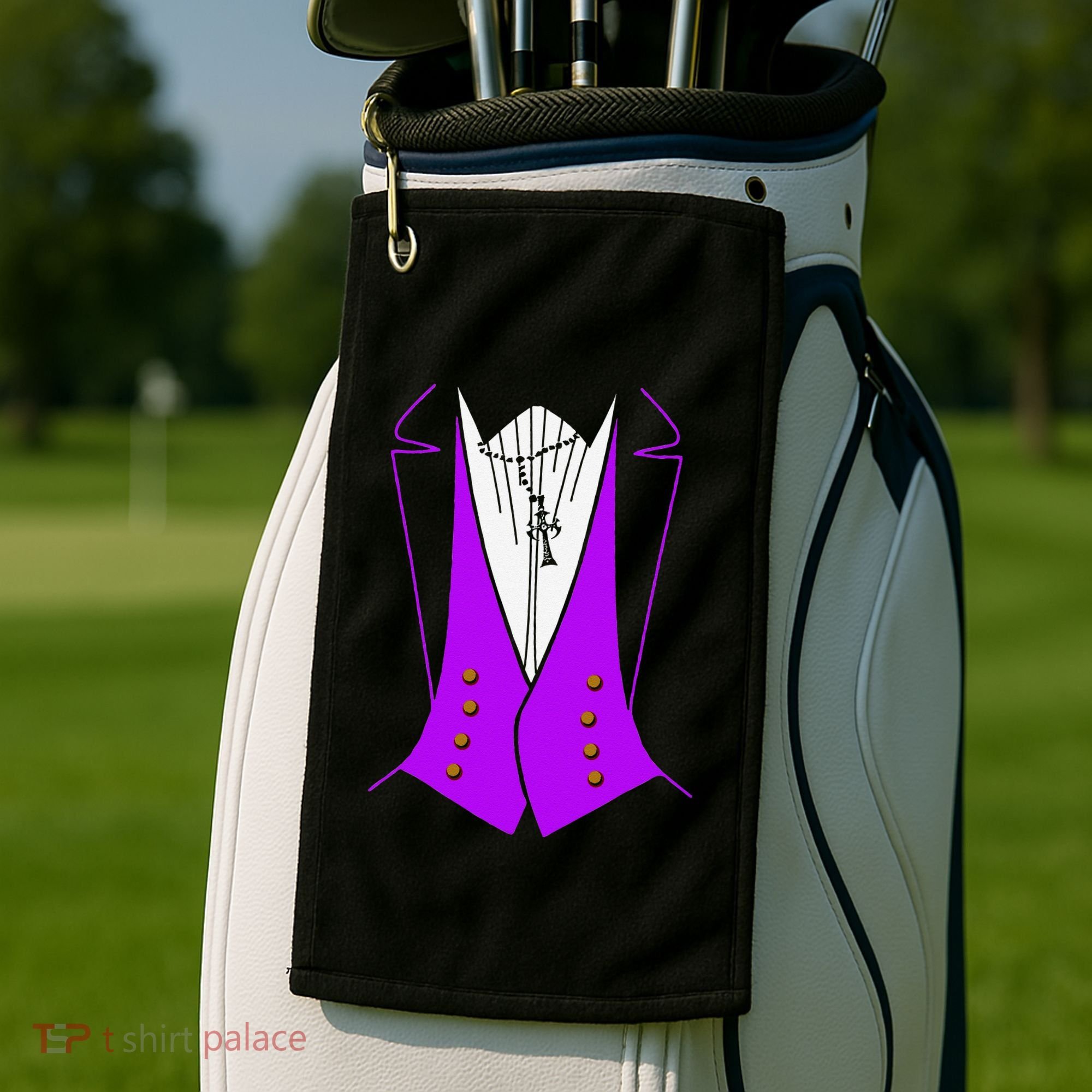 Dracula Halloween Tuxedo Costume Funny Party Golf Towel