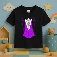Dracula Halloween Tuxedo Costume Funny Party Toddler T-Shirt thumb 3