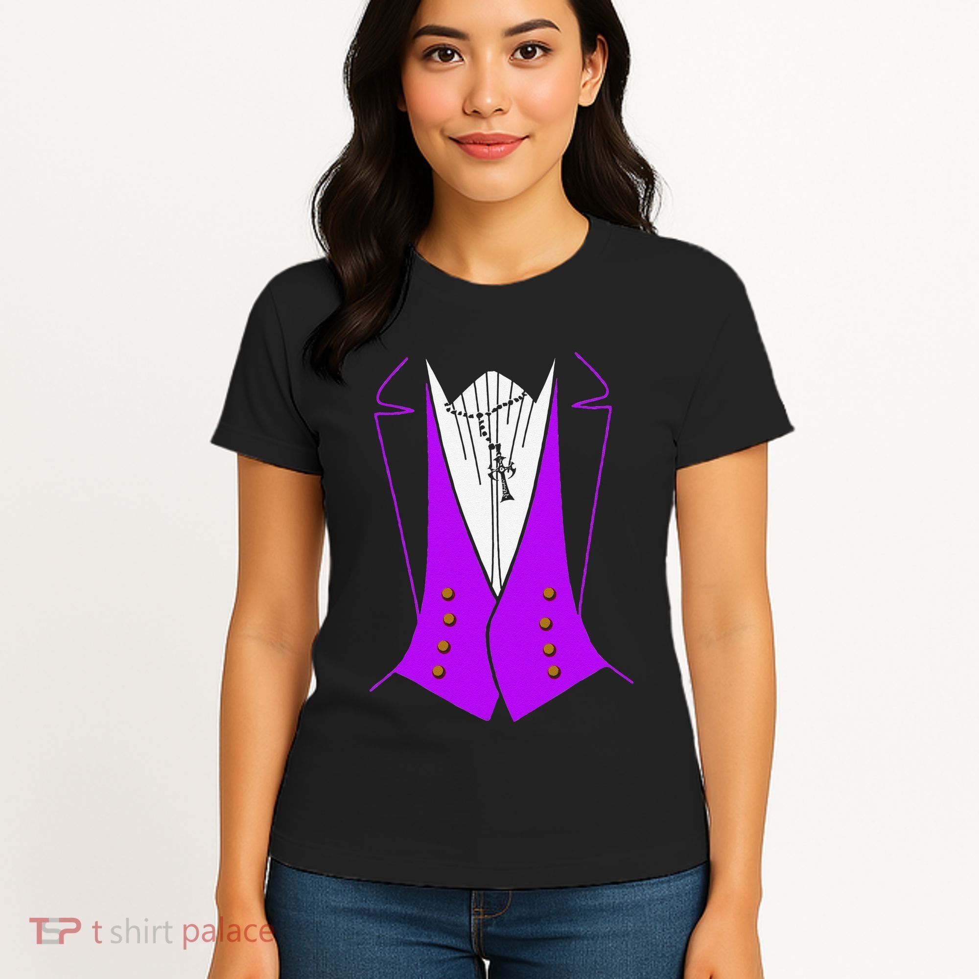 Dracula Halloween Tuxedo Costume Funny Party Women's T-Shirt
