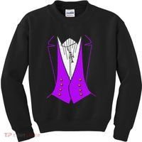 Dracula Halloween Tuxedo Costume Funny Party Kids Sweatshirt thumb 0