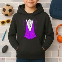 Dracula Halloween Tuxedo Costume Funny Party Kids Hoodie thumb 2