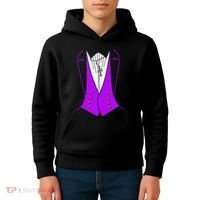 Dracula Halloween Tuxedo Costume Funny Party Kids Hoodie thumb 4