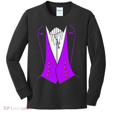 Dracula Halloween Tuxedo Costume Funny Party Kids Long Sleeve Shirt