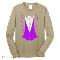 Dracula Halloween Tuxedo Costume Funny Party Long Sleeve Shirt thumb 0