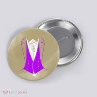 Dracula Halloween Tuxedo Costume Funny Party Button thumb 0