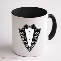 Dracula Halloween Tuxedo Costume Vlad Tepes Coffee Mug thumb 1