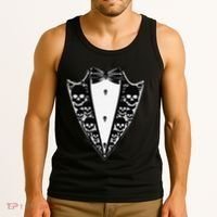 Dracula Halloween Tuxedo Costume Vlad Tepes Tank Top thumb 3