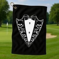 Dracula Halloween Tuxedo Costume Vlad Tepes Golf Towel thumb 1
