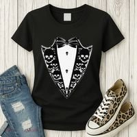 Dracula Halloween Tuxedo Costume Vlad Tepes Women's T-Shirt thumb 3