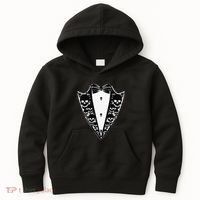 Dracula Halloween Tuxedo Costume Vlad Tepes Kids Hoodie thumb 0