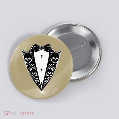 Dracula Halloween Tuxedo Costume Vlad Tepes Button