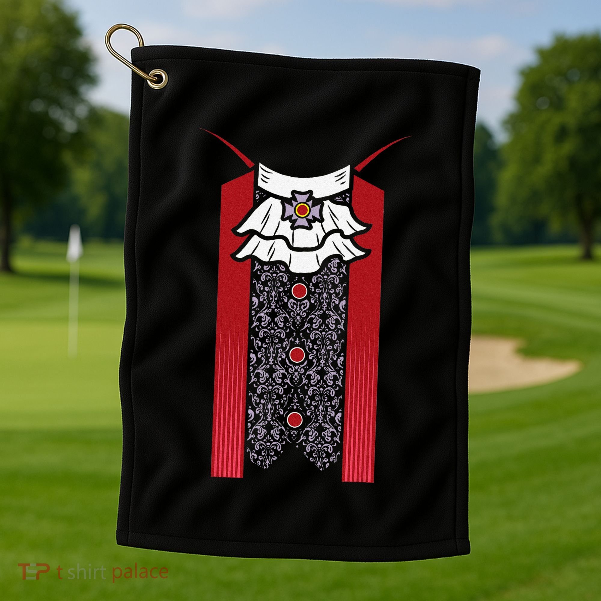 Dracula Halloween Tuxedo Vlad Tepes Costume V2 Golf Towel