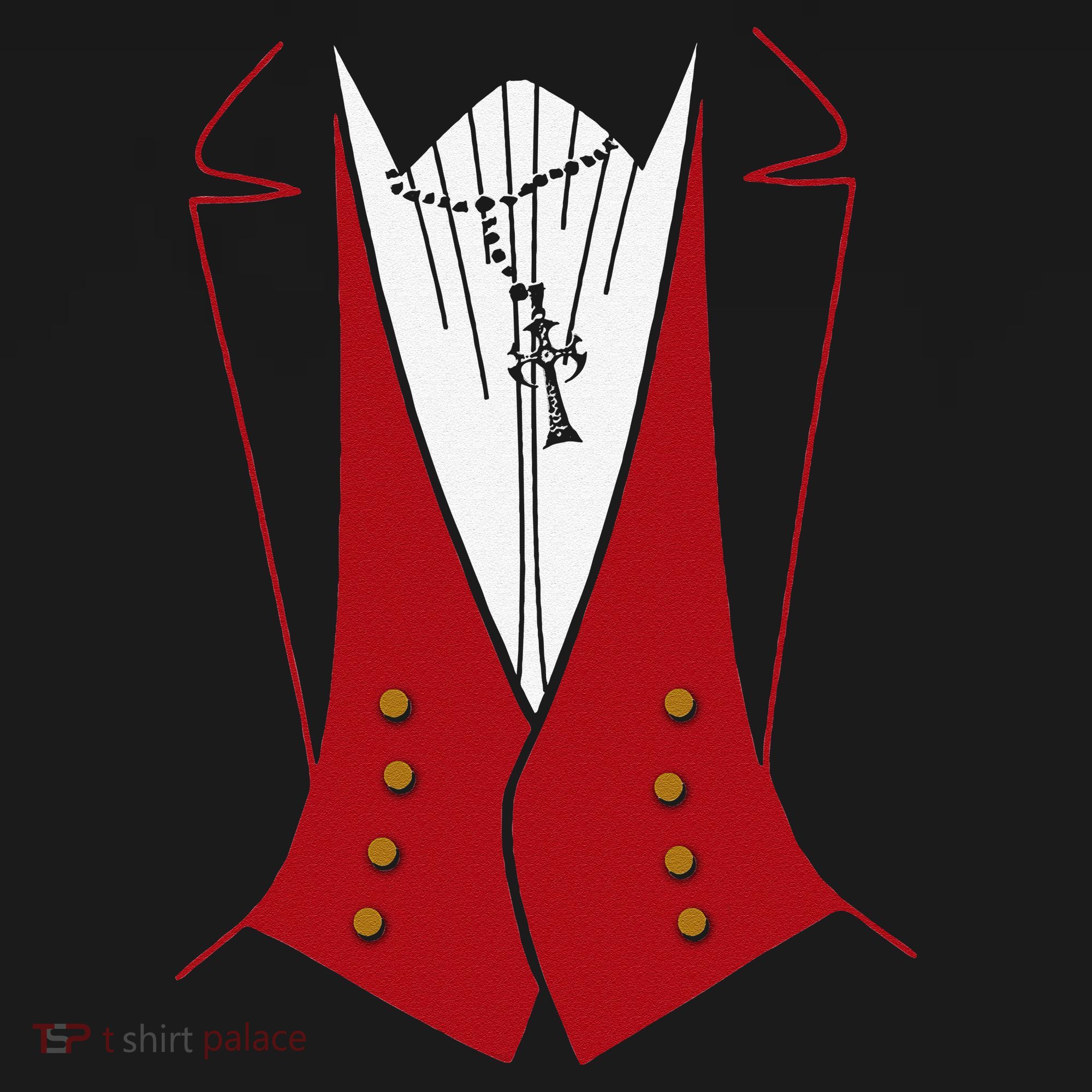 Dracula Halloween Tuxedo Vlad Tepes Costume Apron