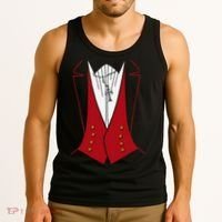 Dracula Halloween Tuxedo Vlad Tepes Costume Tank Top thumb 3