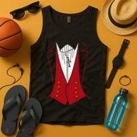 Dracula Halloween Tuxedo Vlad Tepes Costume Tank Top thumb 4