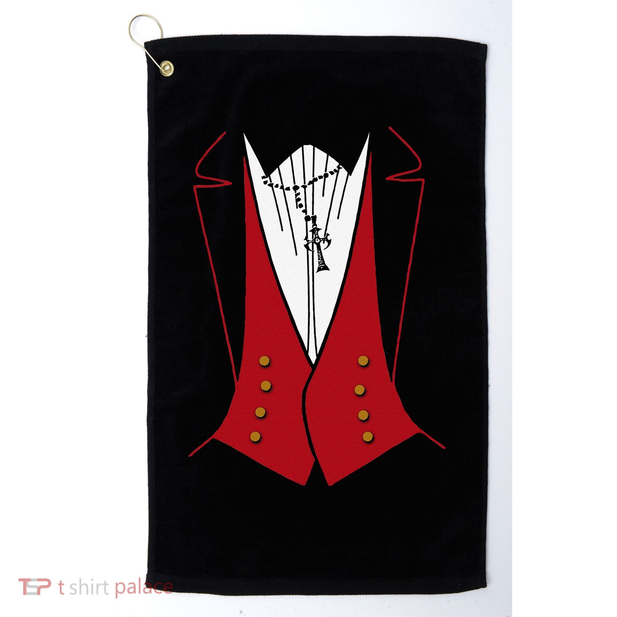 Dracula Halloween Tuxedo Vlad Tepes Costume Golf Towel
