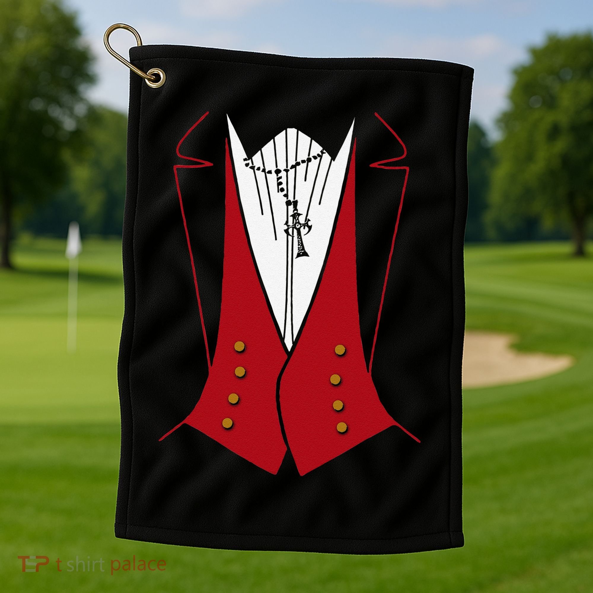 Dracula Halloween Tuxedo Vlad Tepes Costume Golf Towel