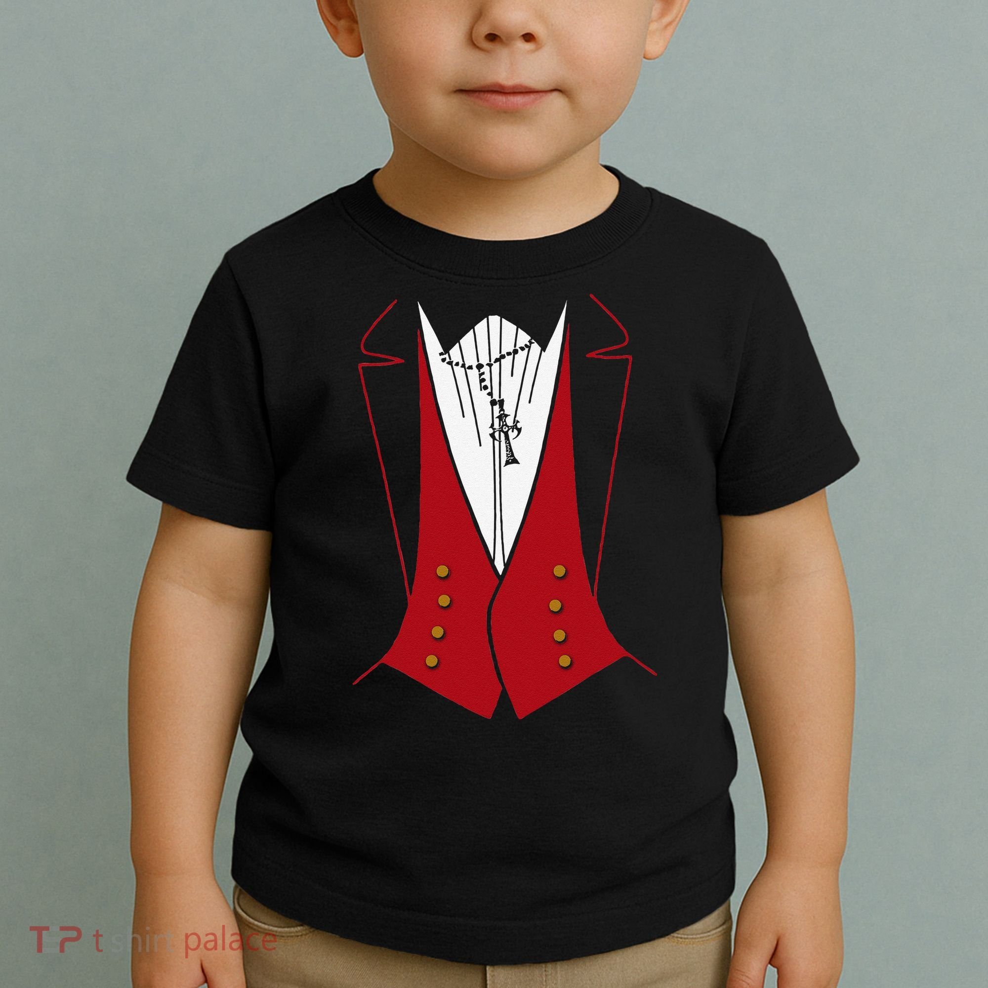 Dracula Halloween Tuxedo Vlad Tepes Costume Toddler T-Shirt