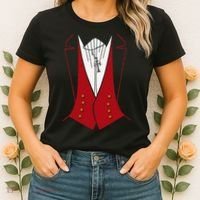 Dracula Halloween Tuxedo Vlad Tepes Costume Women's T-Shirt thumb 2