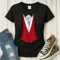 Dracula Halloween Tuxedo Vlad Tepes Costume Women's T-Shirt thumb 3