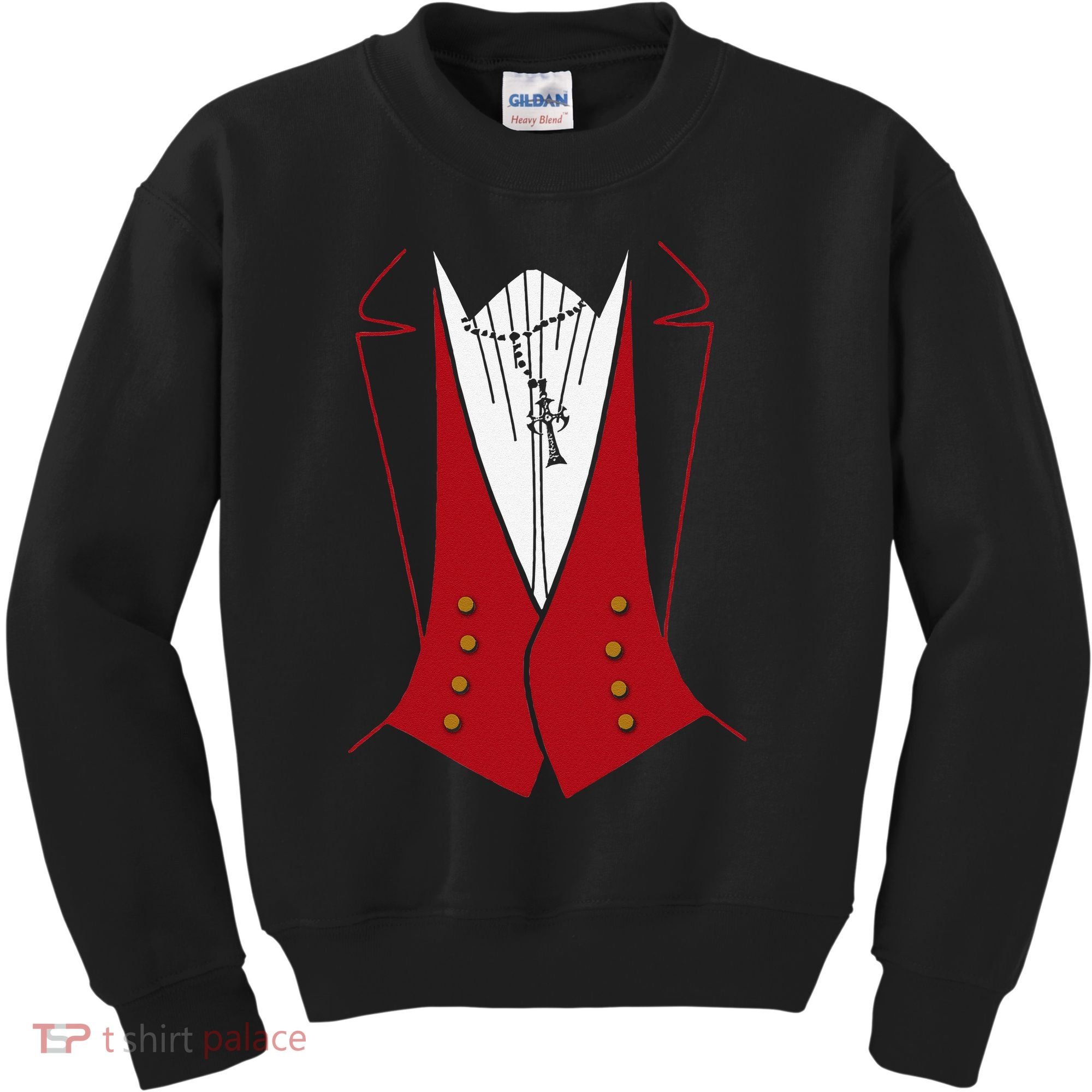 Dracula Halloween Tuxedo Vlad Tepes Costume Kids Sweatshirt