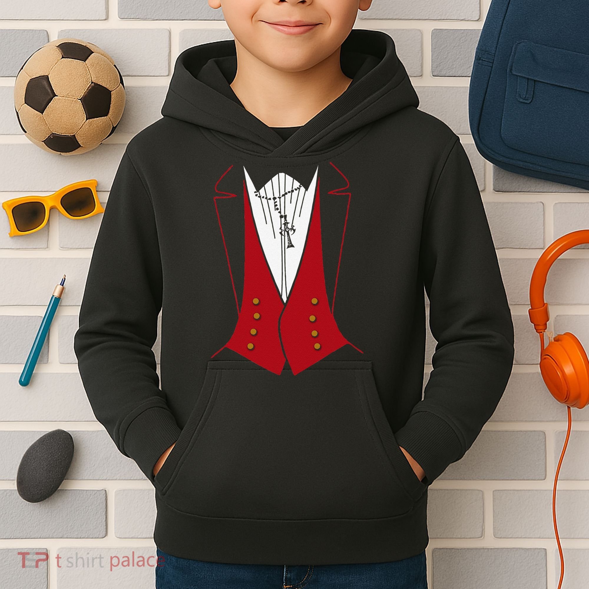 Dracula Halloween Tuxedo Vlad Tepes Costume Kids Hoodie