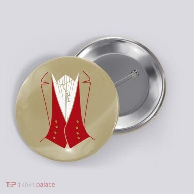 Dracula Halloween Tuxedo Vlad Tepes Costume Button
