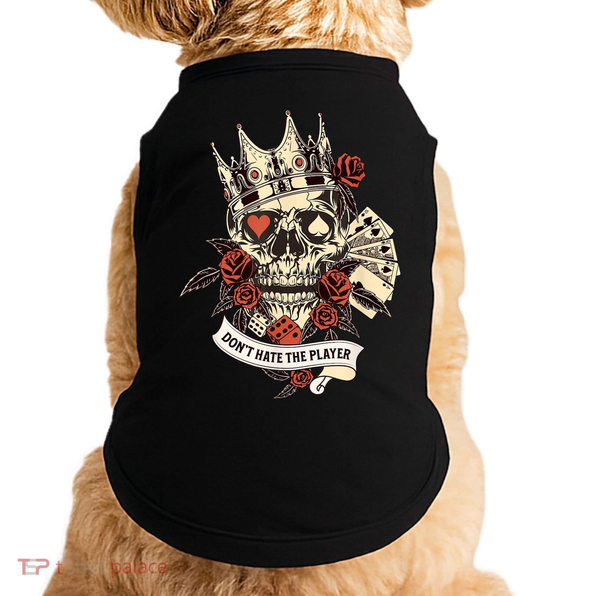 Don't Hate The Player Skull Doggie Tank