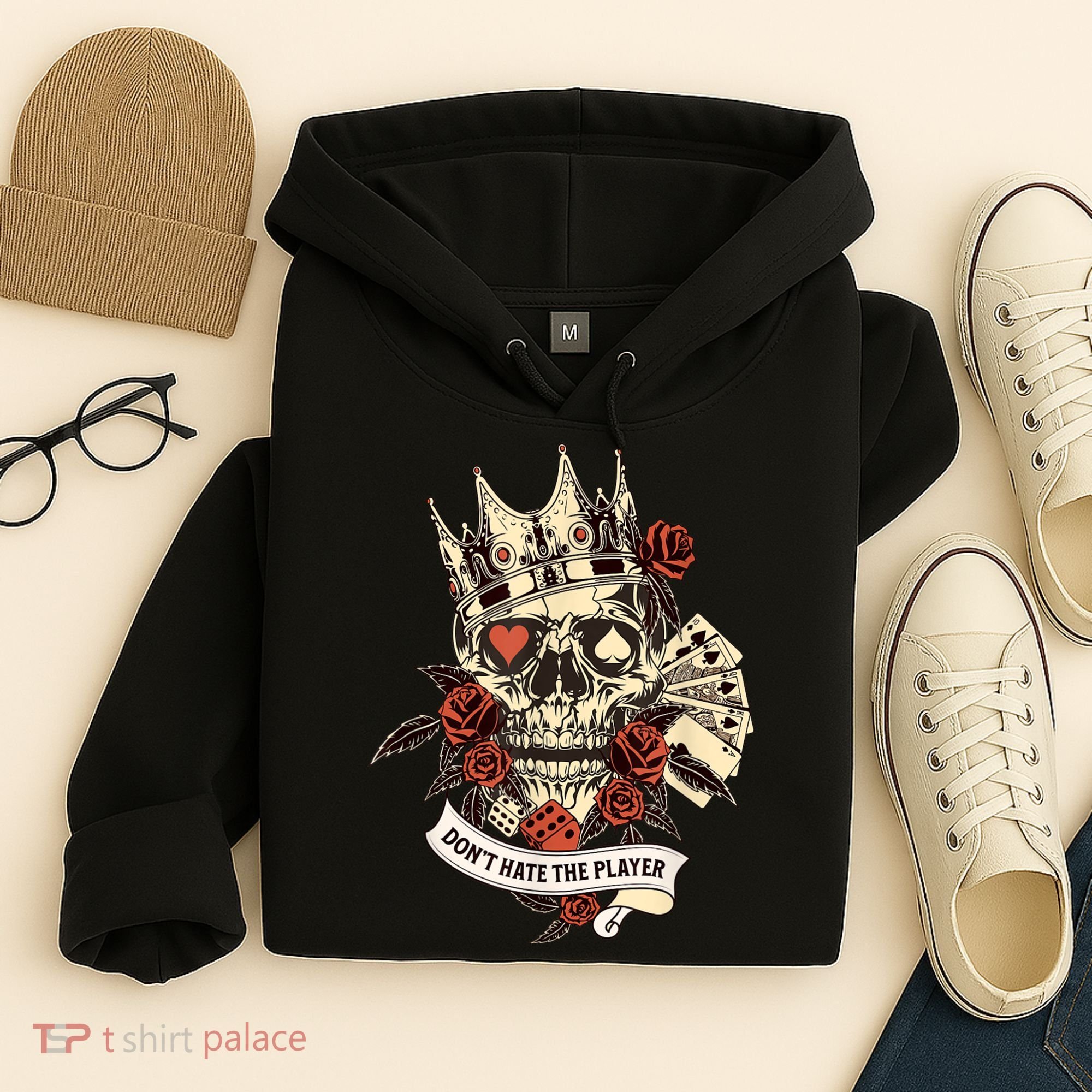 Don't Hate The Player Skull Hoodie