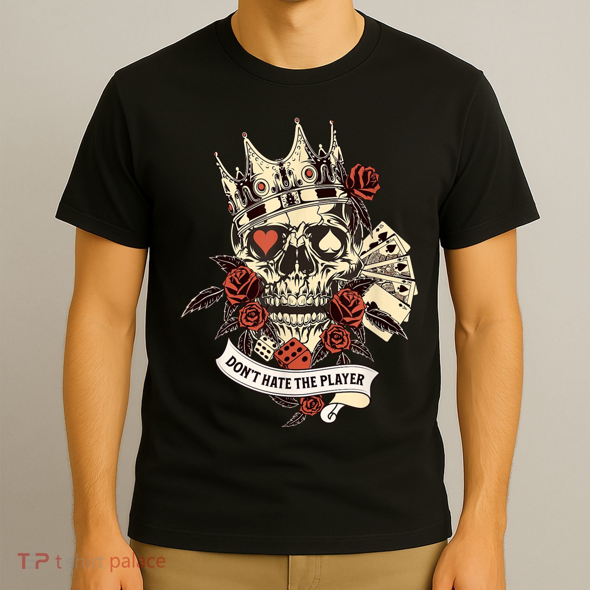 Don't Hate The Player Skull T-Shirt