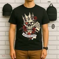 Don't Hate The Player Skull T-Shirt thumb 6