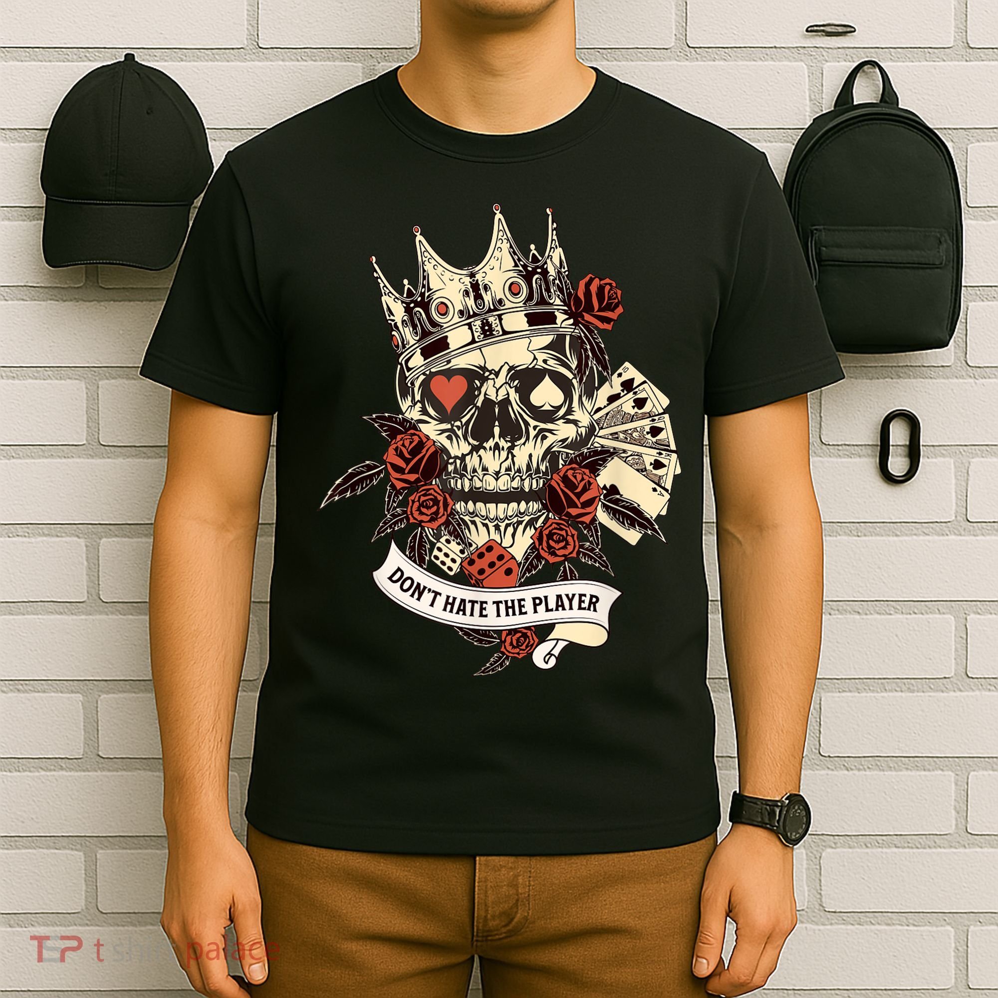 Don't Hate The Player Skull T-Shirt